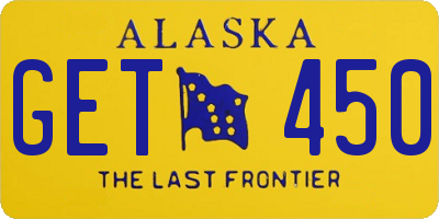 AK license plate GET450