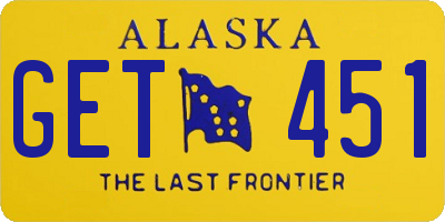 AK license plate GET451