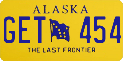 AK license plate GET454