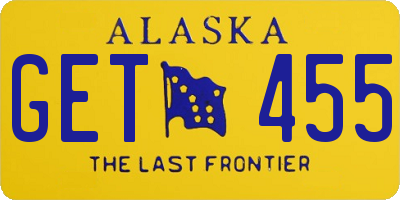 AK license plate GET455