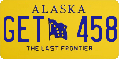 AK license plate GET458