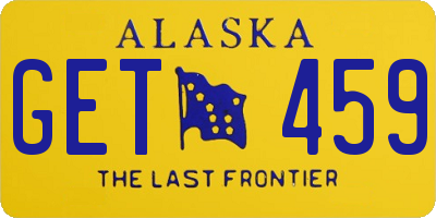 AK license plate GET459