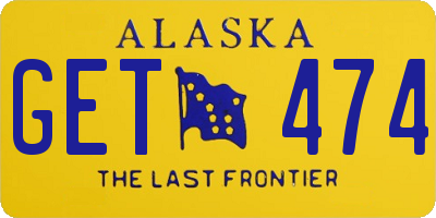 AK license plate GET474