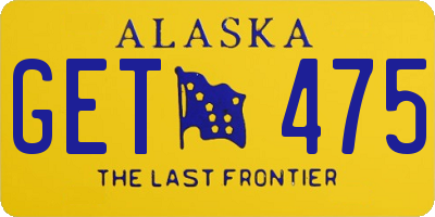 AK license plate GET475