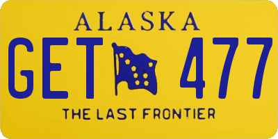 AK license plate GET477