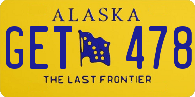 AK license plate GET478
