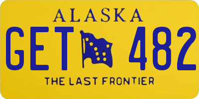 AK license plate GET482