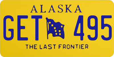 AK license plate GET495
