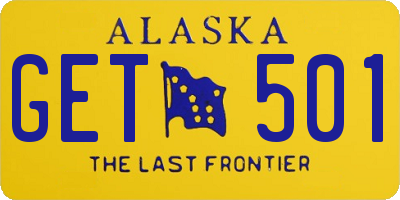 AK license plate GET501