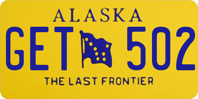 AK license plate GET502