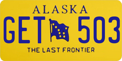 AK license plate GET503
