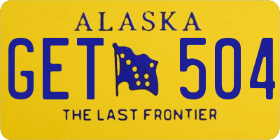 AK license plate GET504