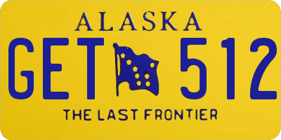 AK license plate GET512