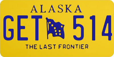 AK license plate GET514
