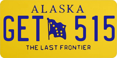 AK license plate GET515