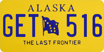 AK license plate GET516