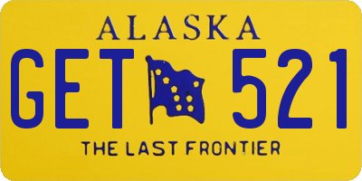 AK license plate GET521