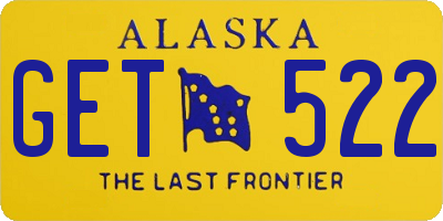 AK license plate GET522