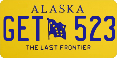 AK license plate GET523