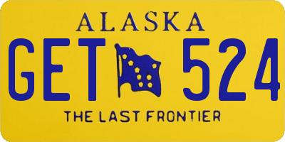 AK license plate GET524