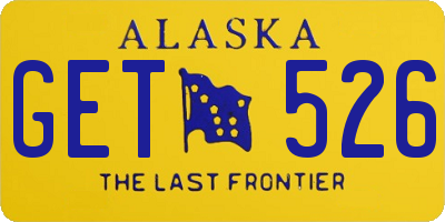 AK license plate GET526