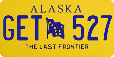 AK license plate GET527