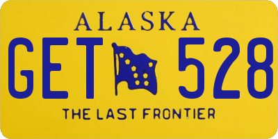 AK license plate GET528