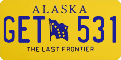 AK license plate GET531