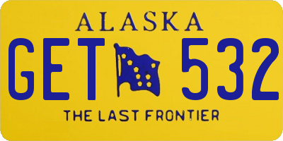 AK license plate GET532