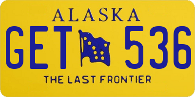 AK license plate GET536