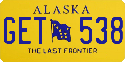 AK license plate GET538