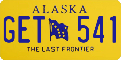 AK license plate GET541