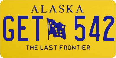 AK license plate GET542