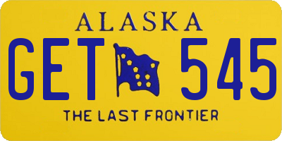 AK license plate GET545