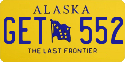 AK license plate GET552