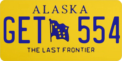AK license plate GET554