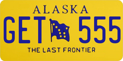 AK license plate GET555