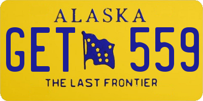 AK license plate GET559