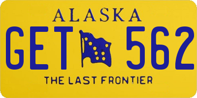 AK license plate GET562