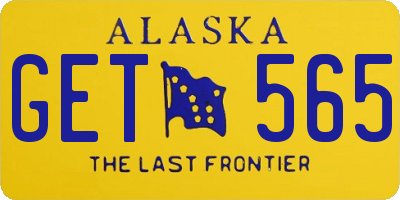 AK license plate GET565