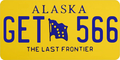 AK license plate GET566