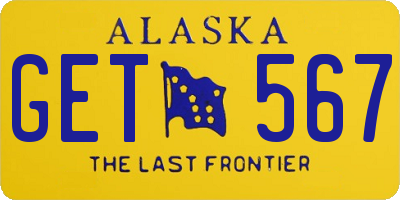 AK license plate GET567