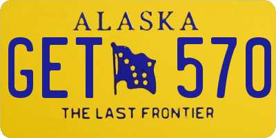 AK license plate GET570