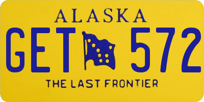 AK license plate GET572
