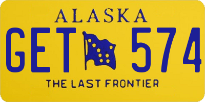 AK license plate GET574