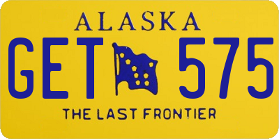 AK license plate GET575