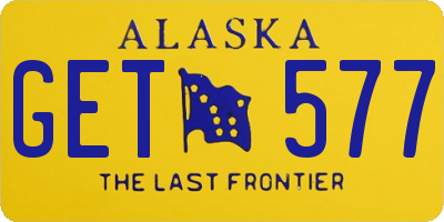 AK license plate GET577
