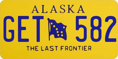 AK license plate GET582