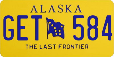 AK license plate GET584