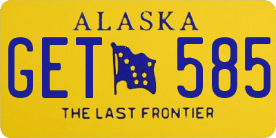 AK license plate GET585